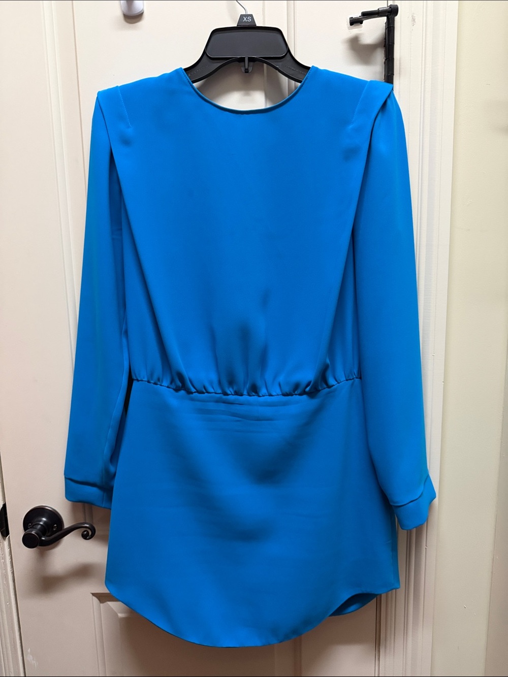 Amanda Uprichard Vibrant Blue Long Sleeve Mini Dress